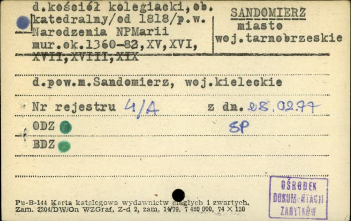 kościół kolegiacki, ob. katedralny p.w. Narodzenia NPMarii, skan 1