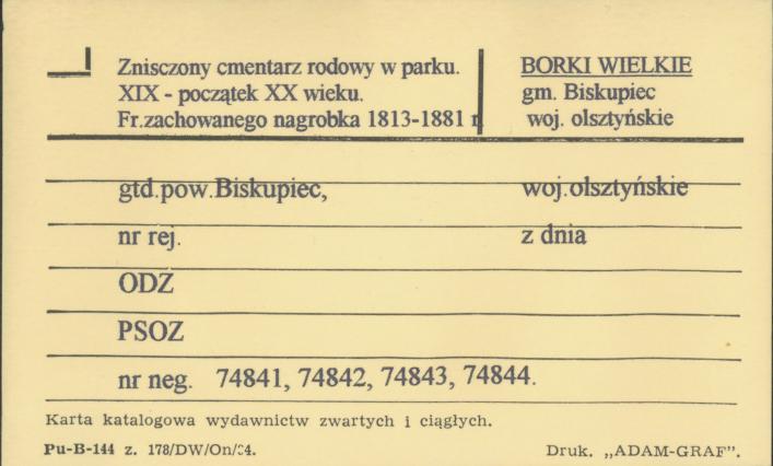 cmentarz rodowy w parku, skan 1