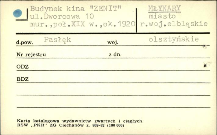 budynek kina ZENIT, skan 1