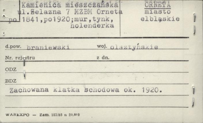 kamienica mieszczańska, skan 1