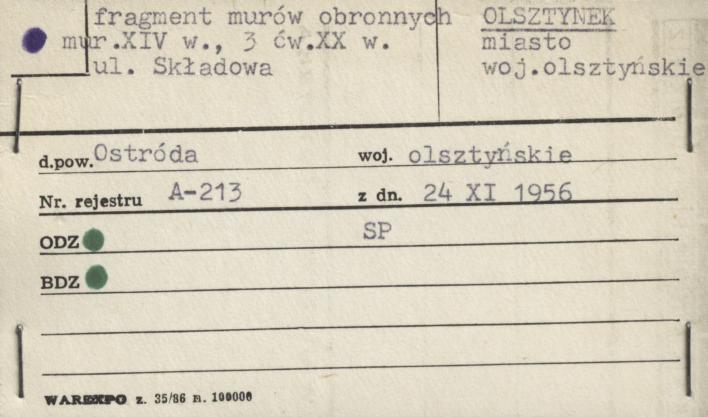fragment murów obronnych, skan 1