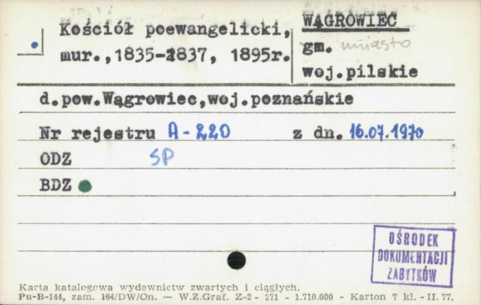 kościół ewangelicki, ob. rzym.-kat. pw. św. Apostołów Piotra i Pawła, skan 1