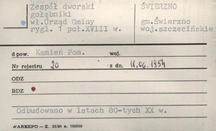 gołębnik - zespół dworski, skan 1