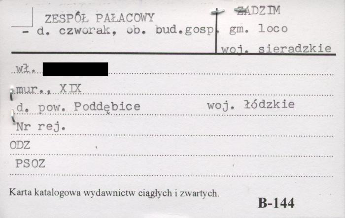 zespół pałacowy - d. czworak, ob. budynek gospodarczy, skan 1