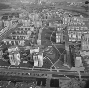 zabudowa nowego miasta. Fragment zabudowy nowego miasta od strony północnej - zachodniej, skan 1