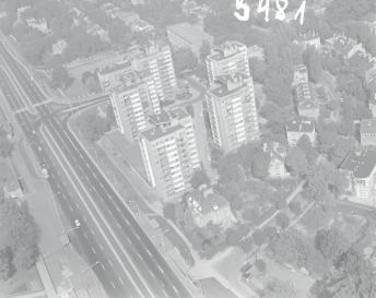 zabudowa Żoliborza. Fragment  zabudowy dzielnicy Żoliborz od strony południowej, skan 1