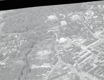rozplanowanie miasta. Widok ogólny  układu urbanistycznego  miasta od strony południowej , skan 1