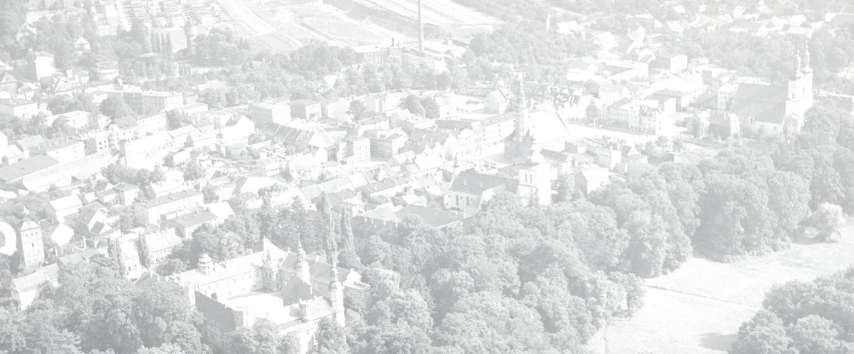 zabudowa miasta. Widok ogólny zabudowy miasta od strony południowej, skan 1