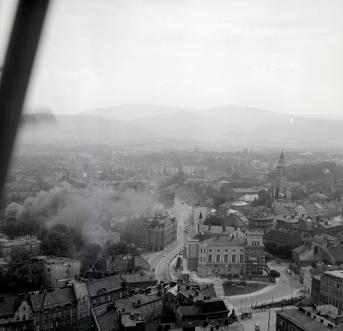 fragment zabudowy Starego Miasta z zamkiem  od strony wschodniej, skan 1