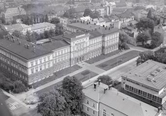 fragment zabudowy centrum Białej od strony zachodniej , skan 1
