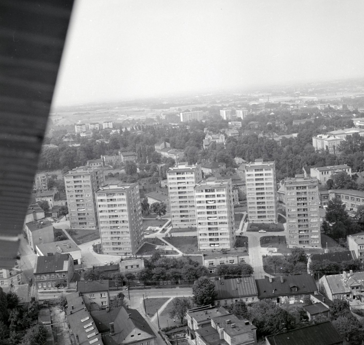 nowe osiedle w mieście Biała od strony południowej, skan 1