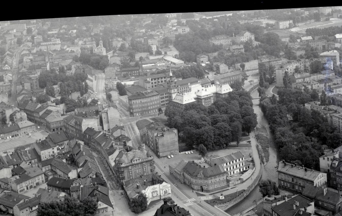 widok ogólny układu miasta od strony zachodniej, skan 1