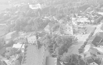 Stare Miasto. Zamek, ratusz i kościół parafialny od strony północnej - wschodniej, skan 1