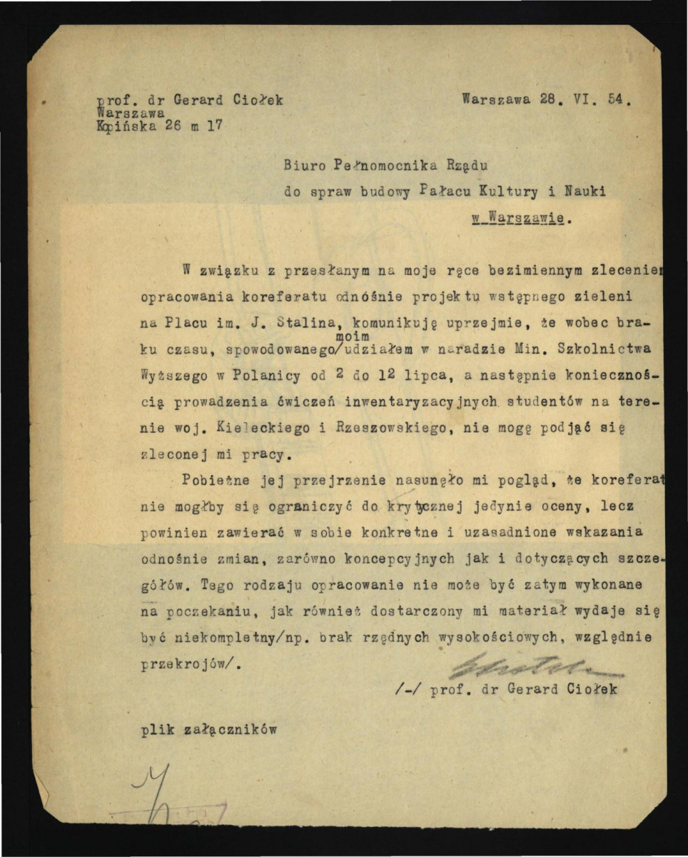notatka na podstawie Biblioteki Ordynacji Zamoyskich w Warszawie (teka 150598.IV) dotyczący układu ogrodu pałacowego w tej miejscowości wykazującego cechy analogiczne do parku wilanowskiego , skan 2