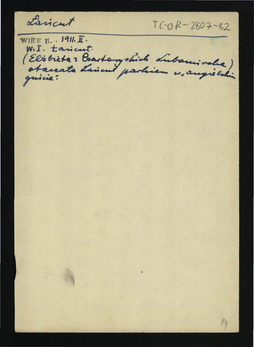 wypis z „Wieś Ilustrowana” II (1911) wzmiankujący Elżbietę Lubomirską jako inicjatorkę utworzenia parku angielskiego , skan 1