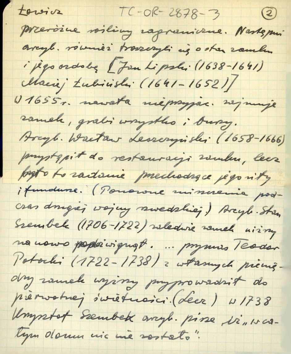 wypis z Raczyńska M., Zamek w Łowiczu w: „Ziemia” nr 19-21 (1914), dotyczący przynależności w tej miejscowości oraz zamku wzniesionego przez arcybiskupa Jarosława Bogoryna Skotnickiego w 1355 r.; ponadto informacje dotyczący ogrodu , skan 2