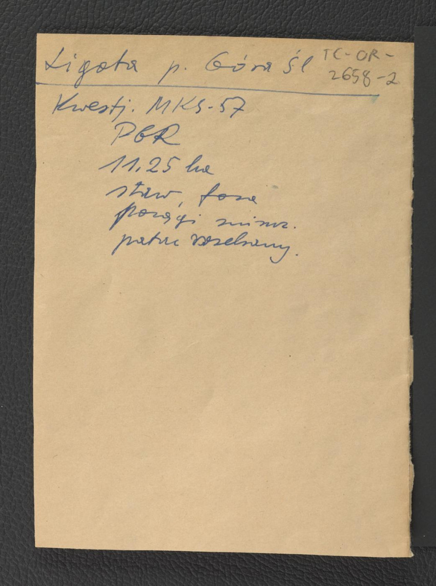 wypis z Kwestionariusz Ministerstwa Kultury i Sztuki z 1957 r. , skan 1