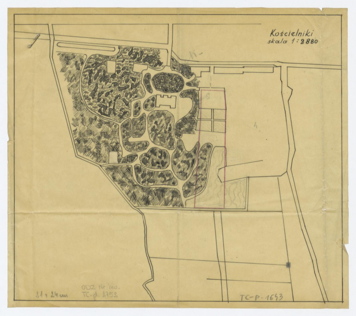 plan w skali 1: 2880, skan 1