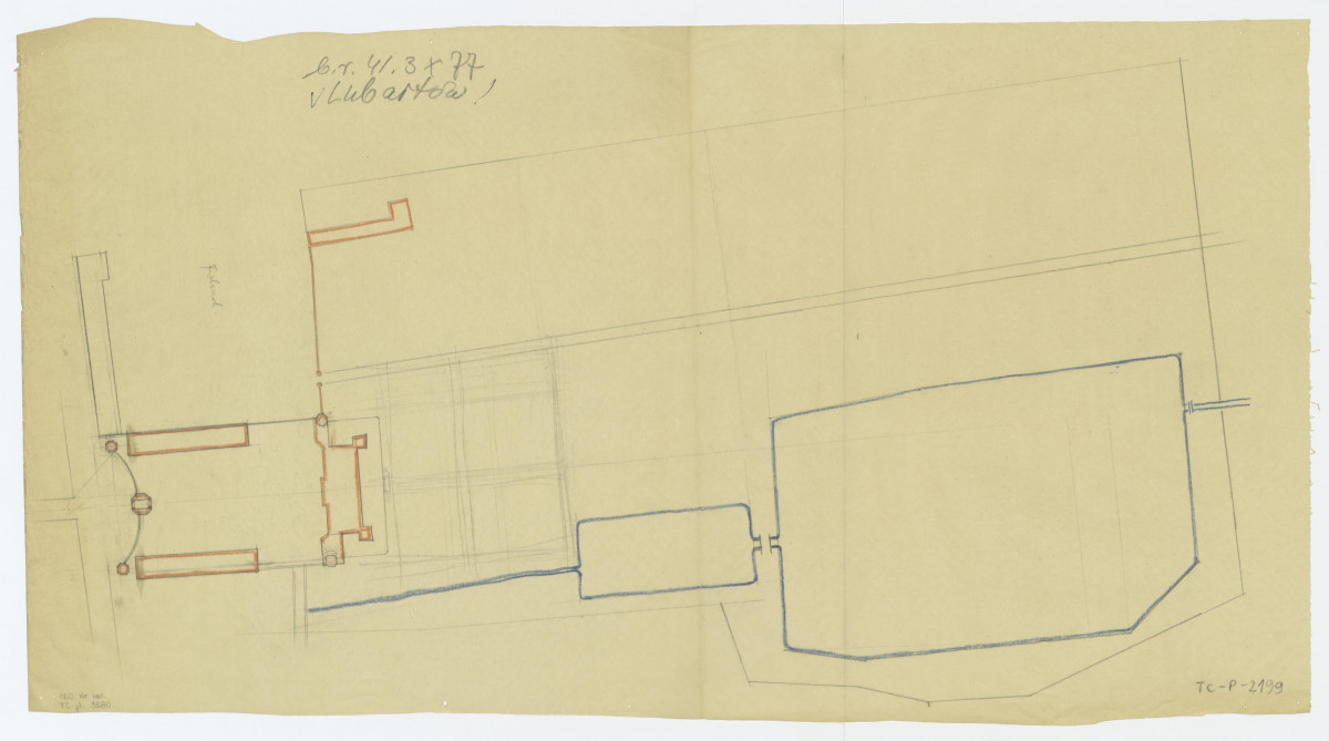 plan szkicowy do projektu koncepcyjnego, skala 1:1000, skan 1