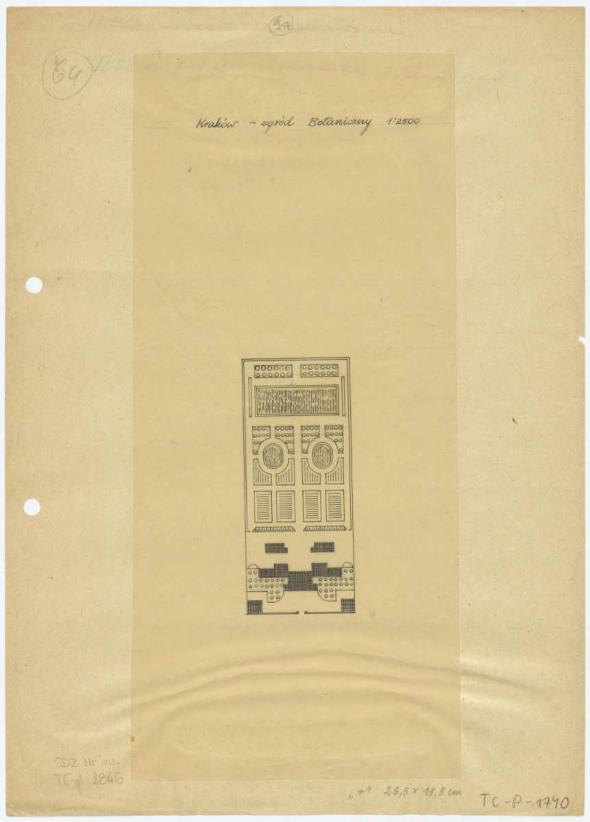 plan ogrodu Botanicznego, 1:2500, skan 1