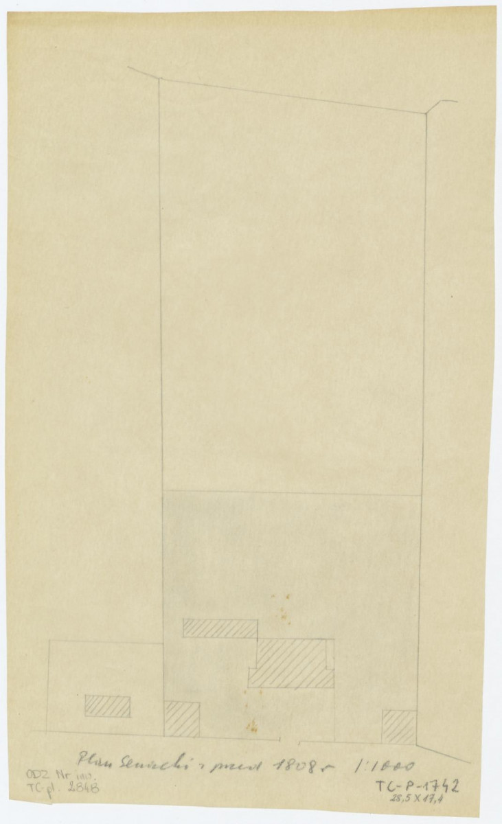 Ogród Botaniczny - plan przed 1808 rokiem, 1:1000, skan 1