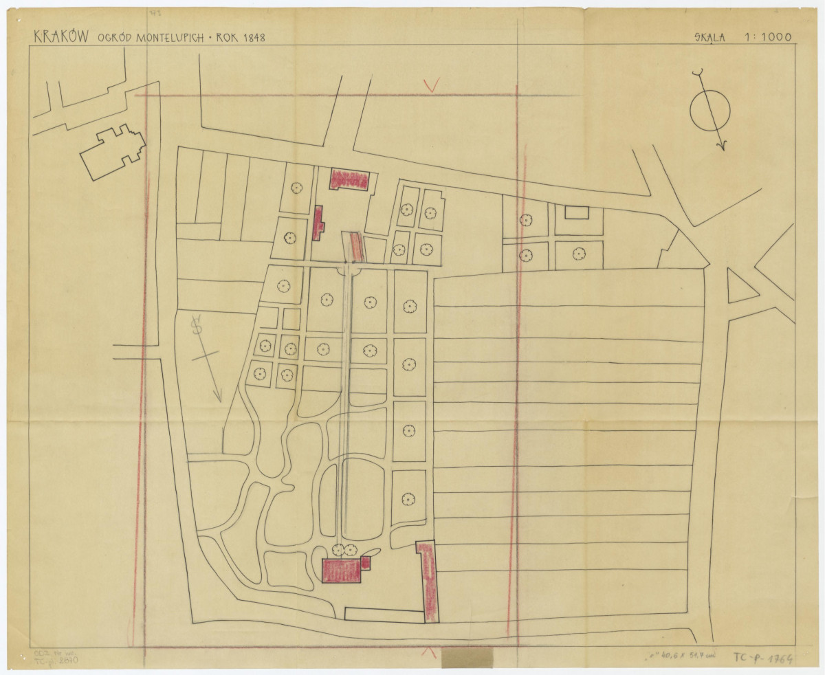 plan ogrodu i zwierzyńca, 1:1000, skan 1