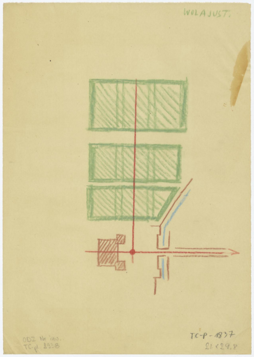 szkic sytuacyjny ogrodu, skan 1