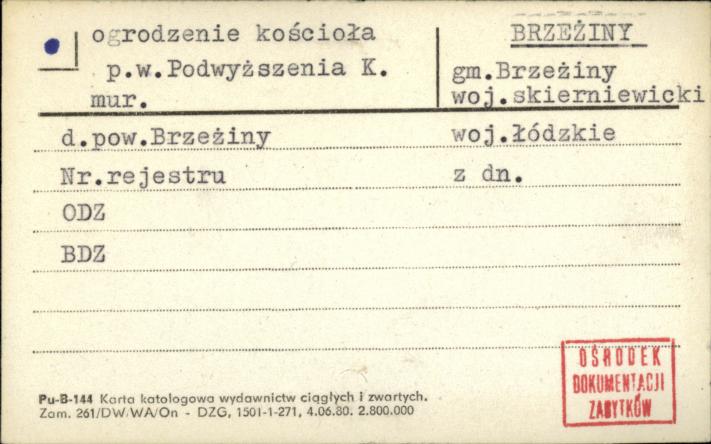 ogrodzenie kościoła pw. Podwyższenia K., skan 1