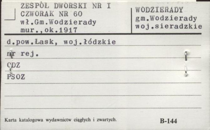 zespół dworski nr I, czworak, skan 1