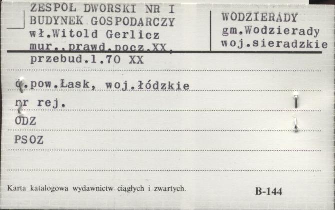 zespół dworski nr I, budynek gospodarczy, skan 1