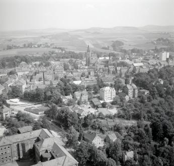 panorama miasta. Widok miasta od strony północnej - zachodniej, skan 1