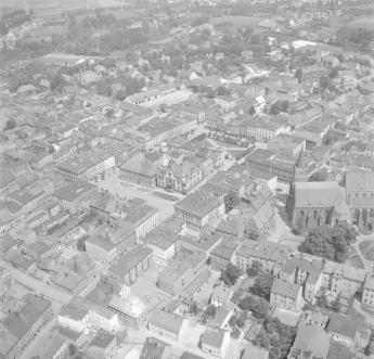 układ urbanistyczny. Widok ogólny układu urbanistycznego od strony południowej, skan 1