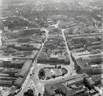 układ urbanistyczny. Widok ogólny Starego Miasta od strony  północnej., skan 1