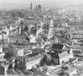 układ urbanistyczny. Widok ogólny zespołu miejskiego od strony południowej - zachodniej, skan 1
