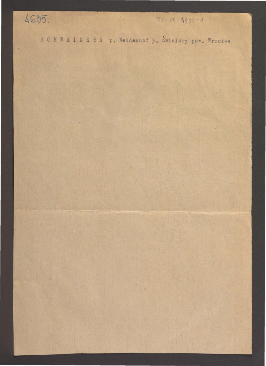 odsyłacz do obwoluty „Świniary (powiat Wrocław)”, skan 1