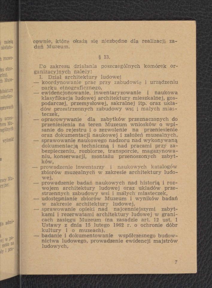 2 egzemplarze Statutu Muzeum Budownictwa Ludowego w Sanoku; po osiem kart , skan 7