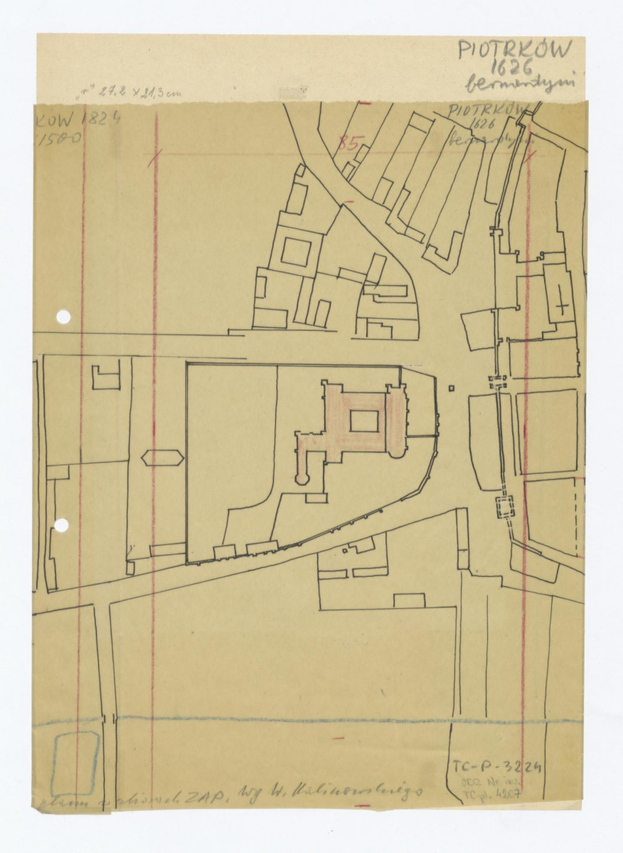plan sytuacyjny klasztoru i terenów otaczających z 1824 roku, skan 1