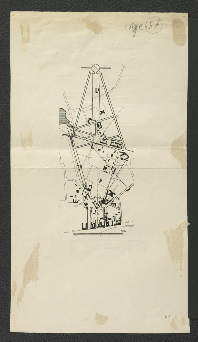 plan Ogrodu Saskiego z 1737 r. według planu A Karczewskiego opracowanego przez G. Ciołka oraz wykorzystany w Ciołek G., Ogrody polskie, Warszawa 1954, s. 70, skan 2