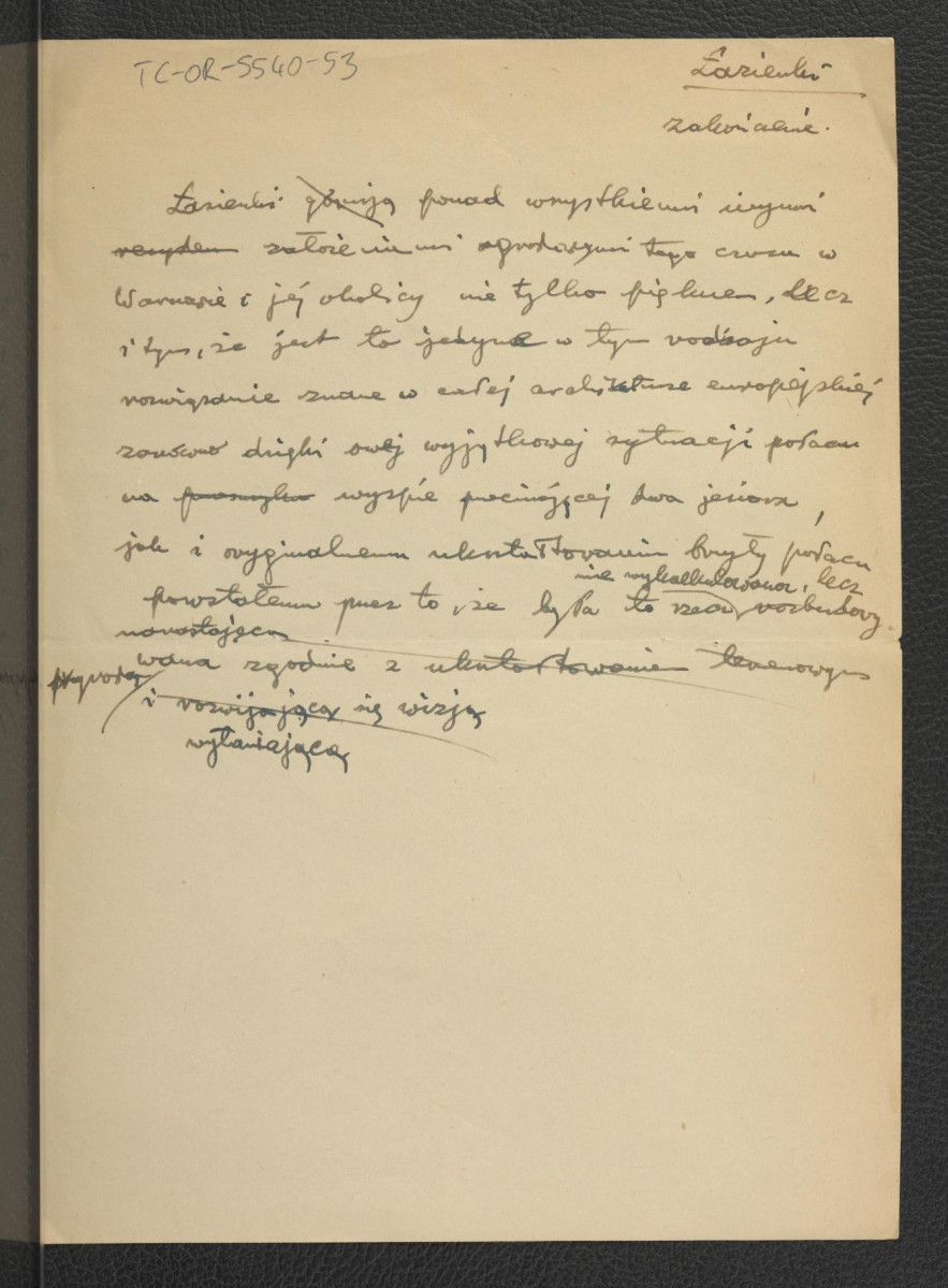 wypis z tekstu autorstwa T. Gostyńskiego, skan 10