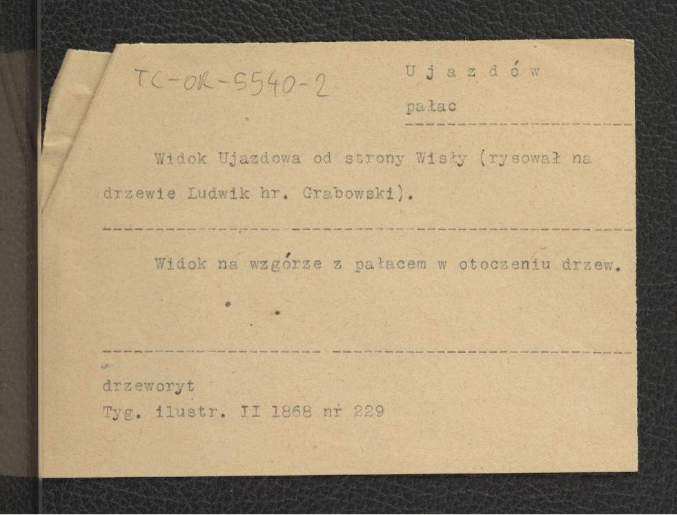 3 karty opisowe do reprodukcji drzeworytów zamieszczonych w „Tygodniku Ilustrowanym” nr 52 (1868) oraz 6 (1883)                               , skan 3