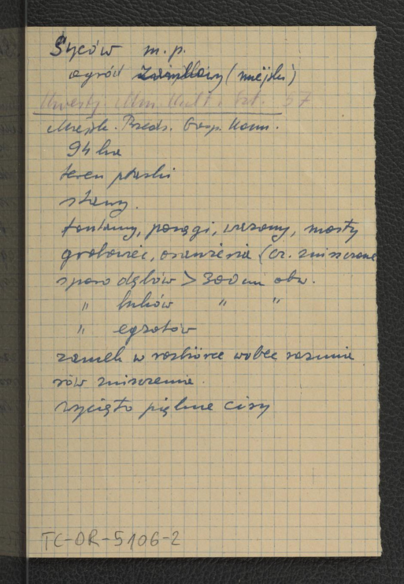 wypis z Kwestionariusz Ministerstwa Kultury i Sztuki z 1957 r., skan 1