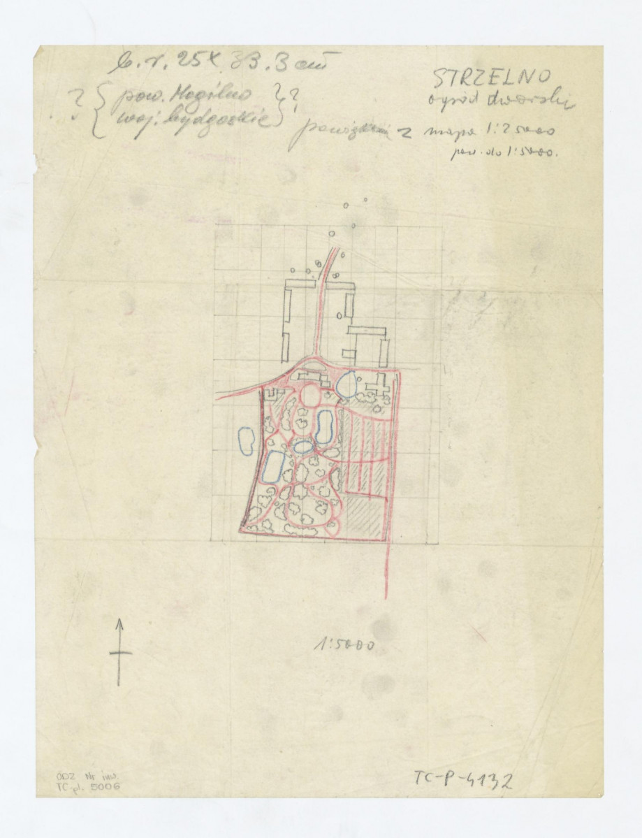 plan sytuacyjny /powiększony z mapy 1:25000/, skan 1