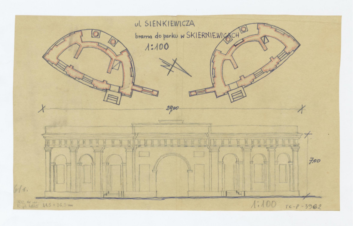 brama do parku (rzut i elewacja), skan 1