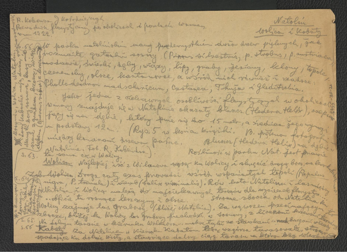 wypis z Kobendza R., Kołodziejczyk J., Przewodnik florystyczny po okolicach i parkach Warszawy, skan 1