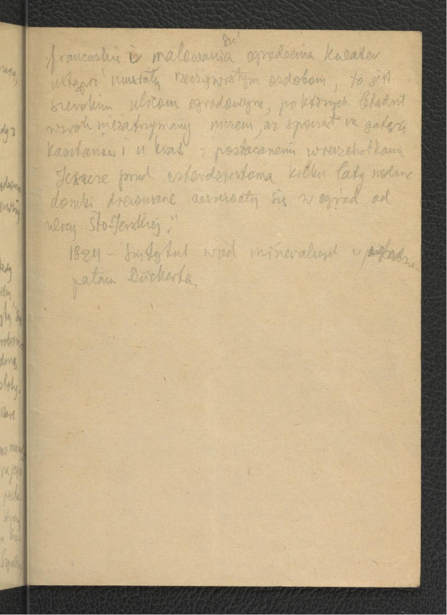 wypis z Ogrody publiczne w Warszawie. Ogród Krasińskich w: „Kuryer Warszawski” nr 20 z 2 (14) września 1877 r. dotyczący miejscowego pałacu i ogrodu, skan 3