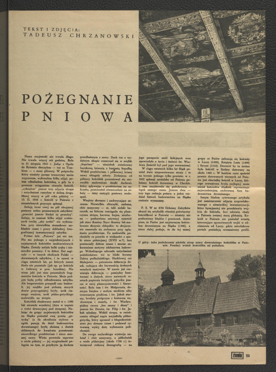2 karty pochodzące z czasopisma „Ziemia” nr 7 (1957) zawierające artykuł autorstwa Wacława Sternera pt. Dzielnica bogatych mieszczan       , skan 2