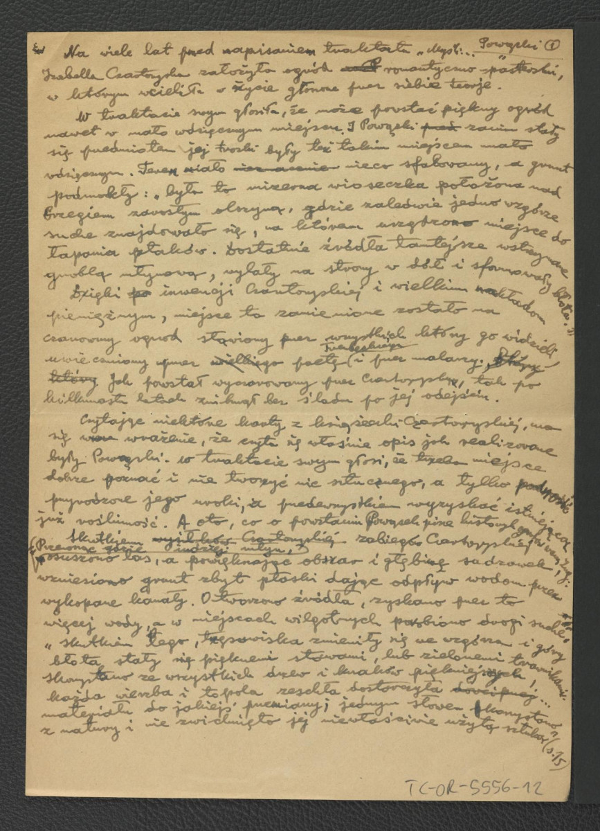 wypis z Zug S., Ogrody w Warszawie i jej okolicach opisane w 1784, Warszawa 1898, s. 13, 15-17, 38 dotyczący charakterystyki miejscowej posesji; jedenaście kart, skan 5