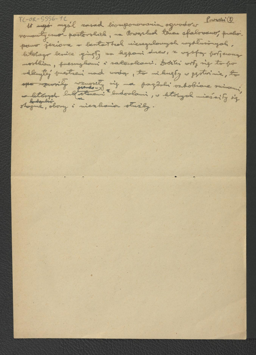 wypis z Zug S., Ogrody w Warszawie i jej okolicach opisane w 1784, Warszawa 1898, s. 13, 15-17, 38 dotyczący charakterystyki miejscowej posesji; jedenaście kart, skan 6