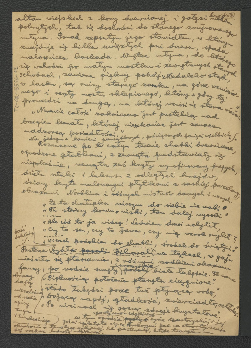 wypis z Zug S., Ogrody w Warszawie i jej okolicach opisane w 1784, Warszawa 1898, s. 13, 15-17, 38 dotyczący charakterystyki miejscowej posesji; jedenaście kart, skan 8
