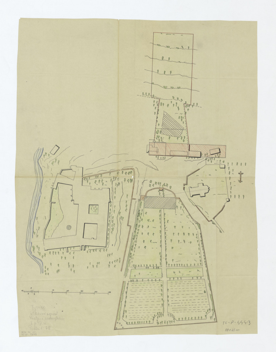 plan sytuacyjny ogrodu i klasztoru wraz z zabudowaniami klasztornymi, skan 1